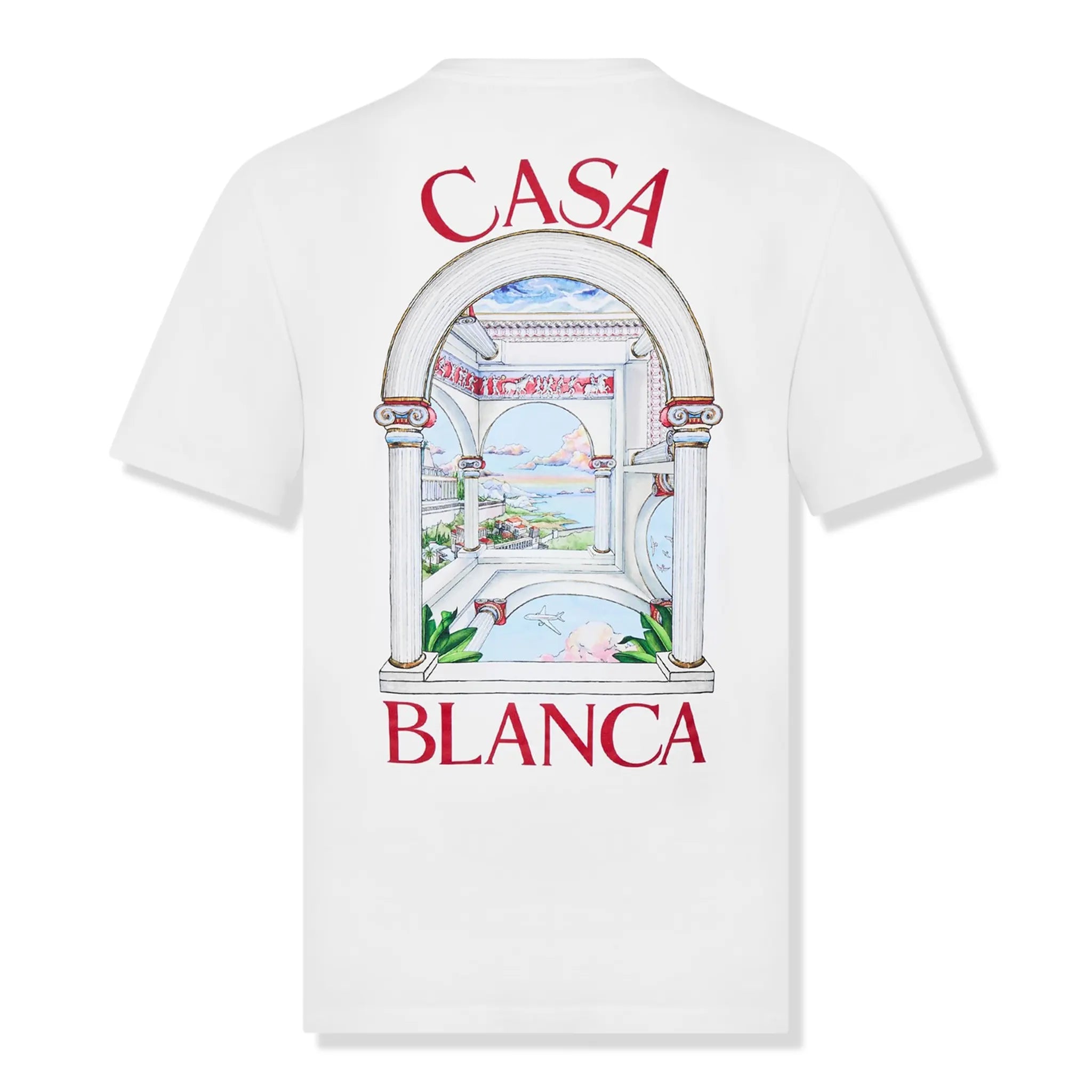Casablanca Le Passage White T-Shirt for Men - Premium Cotton Crew Neck Tee - Perfect for Casual Wear, Street Style & Everyday Outfits