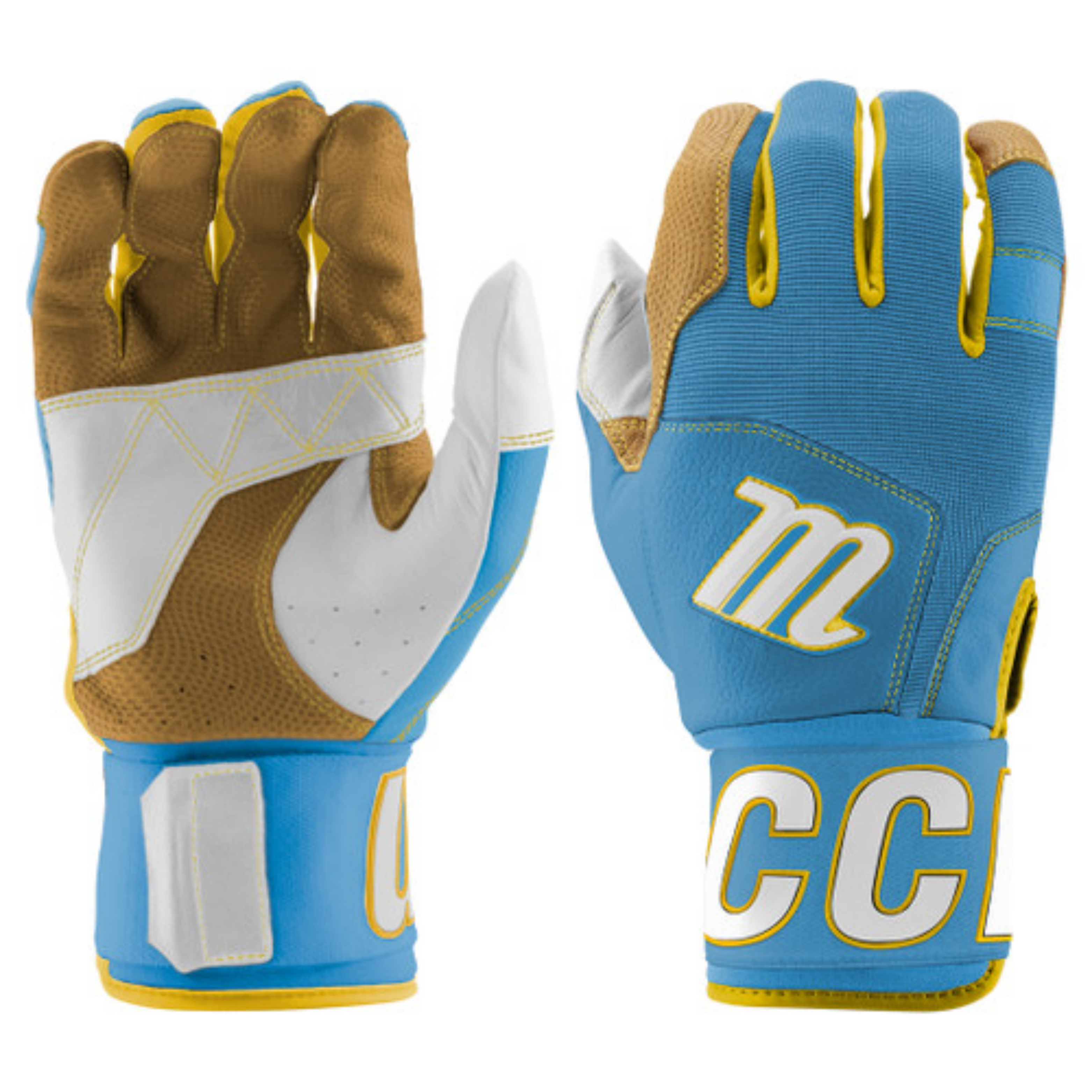 Marucci Blacksmith V2 Full Wrap Adult Batting Gloves - Baseball & Softball Training Gloves for Hitting Practice & Games - Left & Right Hand Options