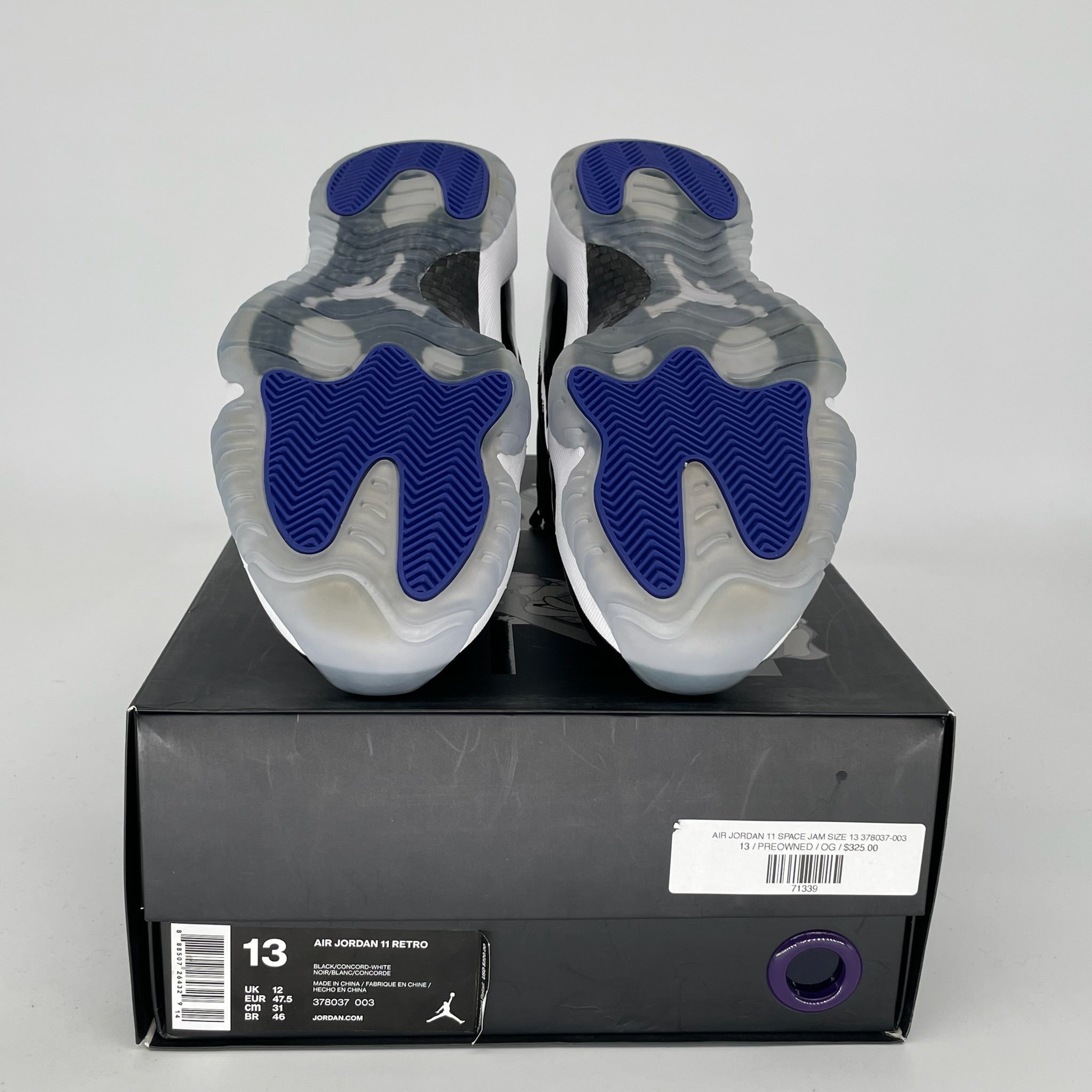 Air Jordan 11 Retro Space Jam Men's Basketball Shoes Size 13 - Black/White 378037-003 | Perfect for NBA Games, Sneaker Collecting & Streetwear Fashion