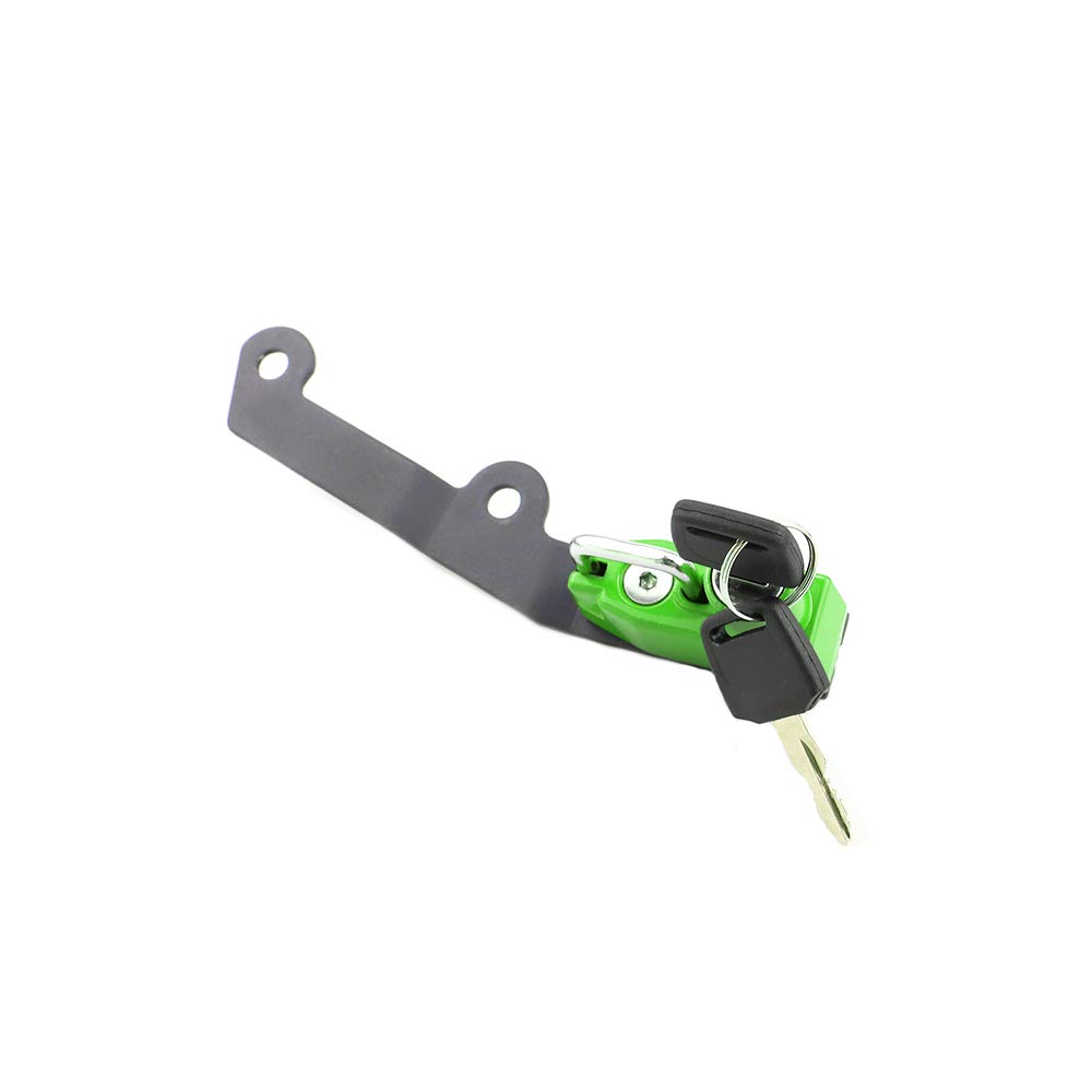 GUAIMI Motorcycle Helmet Lock - Anti-Theft Helmet Security Lock for Kawasaki Z1000 (2014-2017) - Green - Perfect for Parking, Commuting & Road Trips