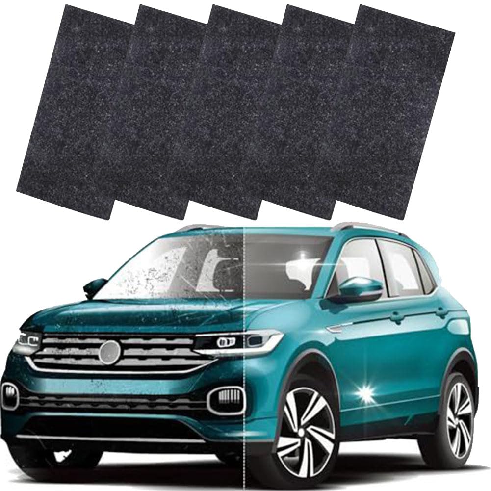 Nano Sparkle Cleaning Cloth & Car Scratch Remover Kit - 5pcs 4x4in Microfiber Cloths for Vehicle Paint Scratch Repair, Deep Scratch Removal & Car Detailing - Perfect for Auto Body Repair, DIY Car Care & Professional Detailing