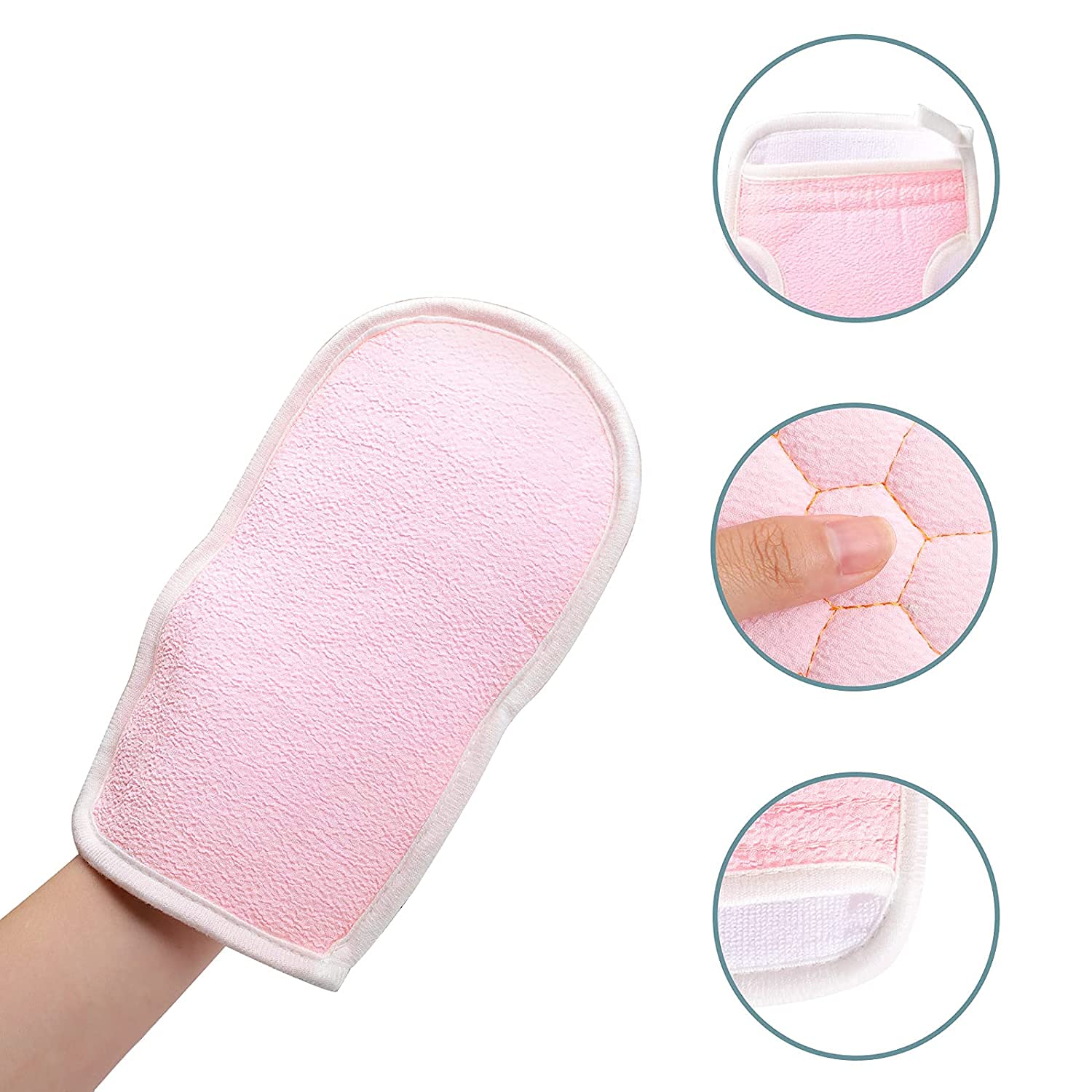 Exfoliating Back Scrubber & Body Scrub Glove Set - Deep Cleansing Bath Sponge for Men & Women - Remove Dead Skin & Unclog Pores - Perfect for Shower, Spa & Daily Skincare Routine