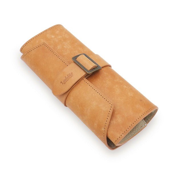 Premium MAYA Leather Roll Pen Case - Handcrafted Leather Pencil Holder for Artists & Writers - Perfect for Travel, Office & School Supplies Organization