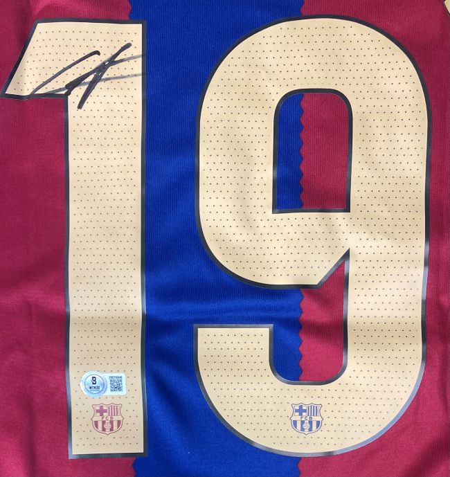 Lamine Yamal Signed Barcelona Nike Long Sleeve Soccer Jersey - Authentic Autographed Football Shirt for Collectors & Fans - Perfect for Display, Gifts & Memorabilia