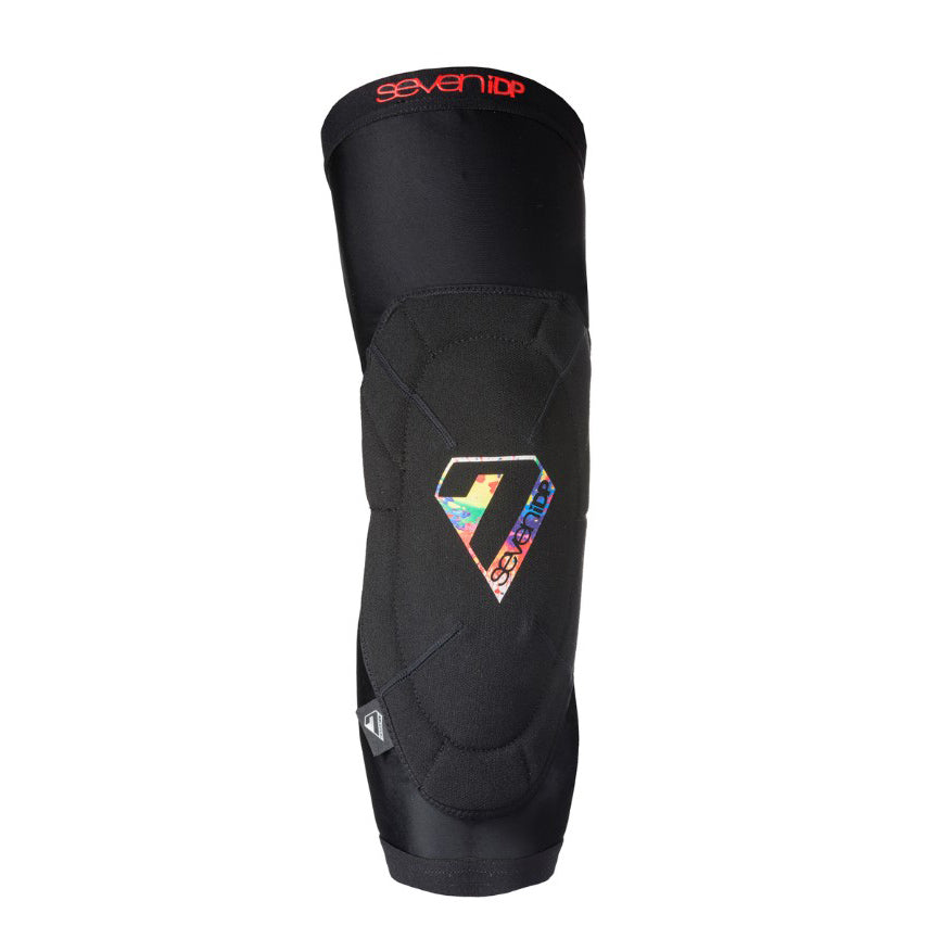 7iDP LTD ED Sam Hill Knee Armor - Medium Size, Black/Splatter Design - Protective Gear for Mountain Biking, Motocross & Extreme Sports