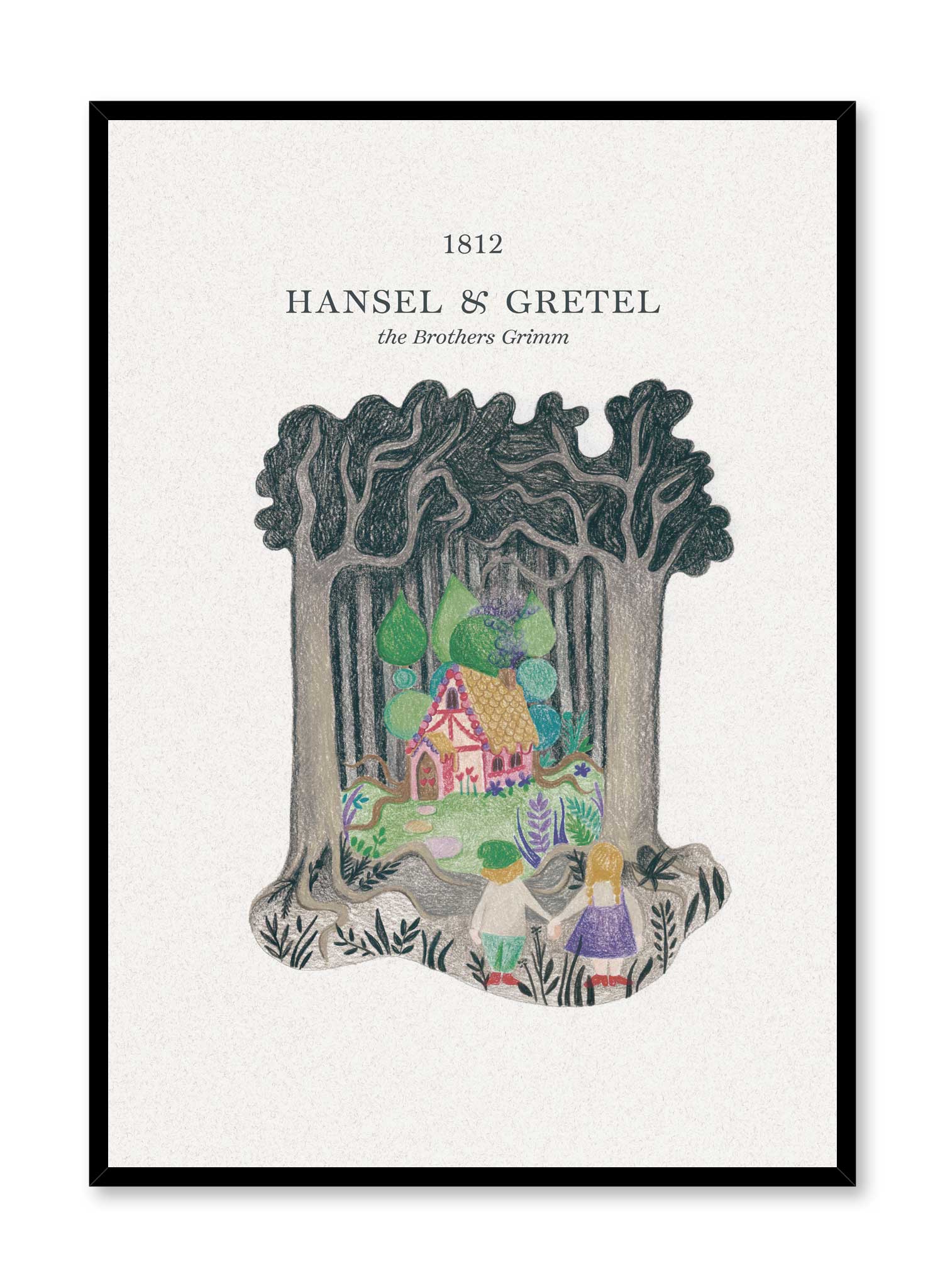 Hansel & Gretel Poster - Classic Fairy Tale Wall Art for Kids' Rooms, Nursery Decor, and Storybook Themed Spaces