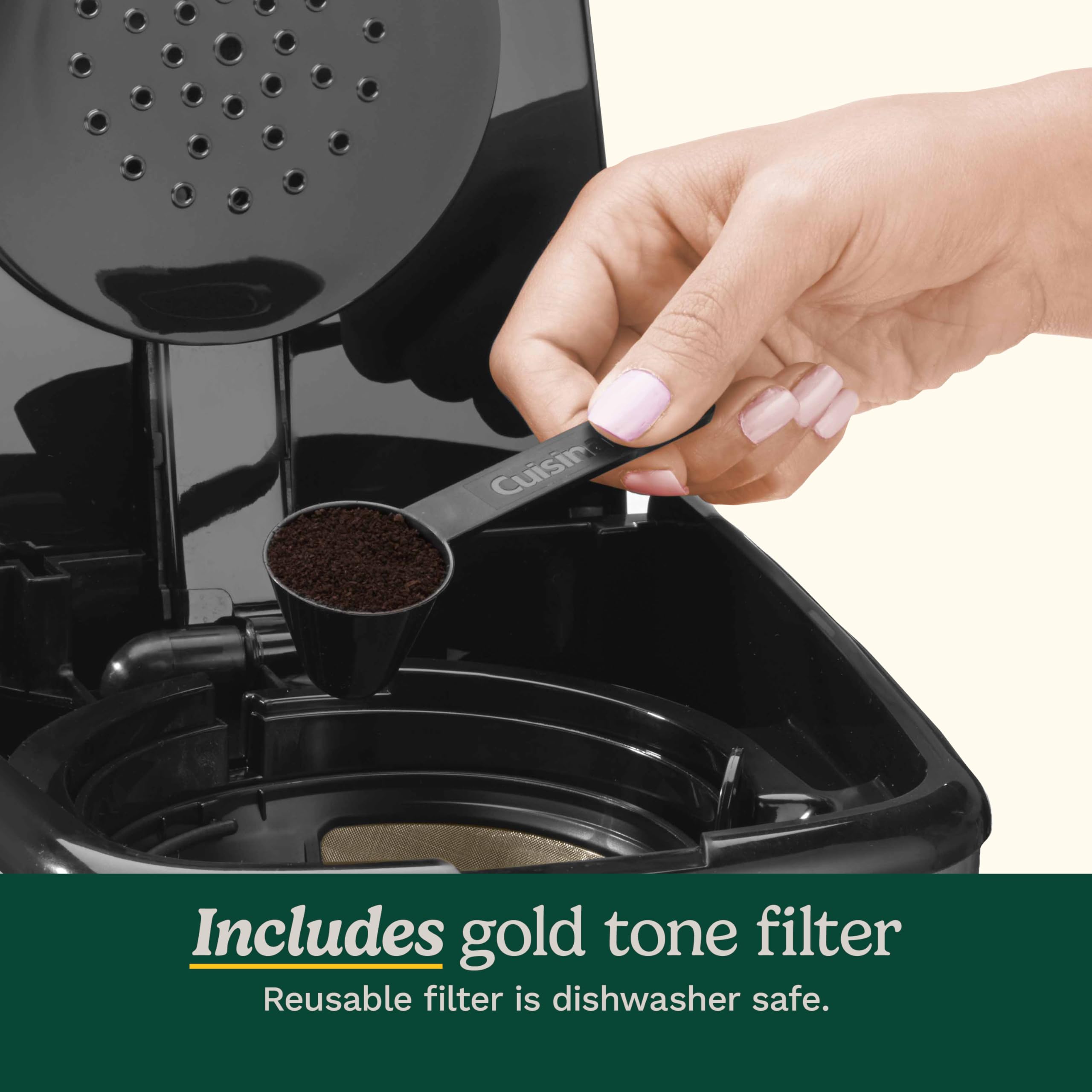 Cuisinart DCC-3200BKSP1 14-Cup Programmable Coffee Maker with PerfectTemp Technology - Black Stainless Steel - Adjustable Brew Strength & 1-4 Cup Setting - Ideal for Home, Office & Entertaining
