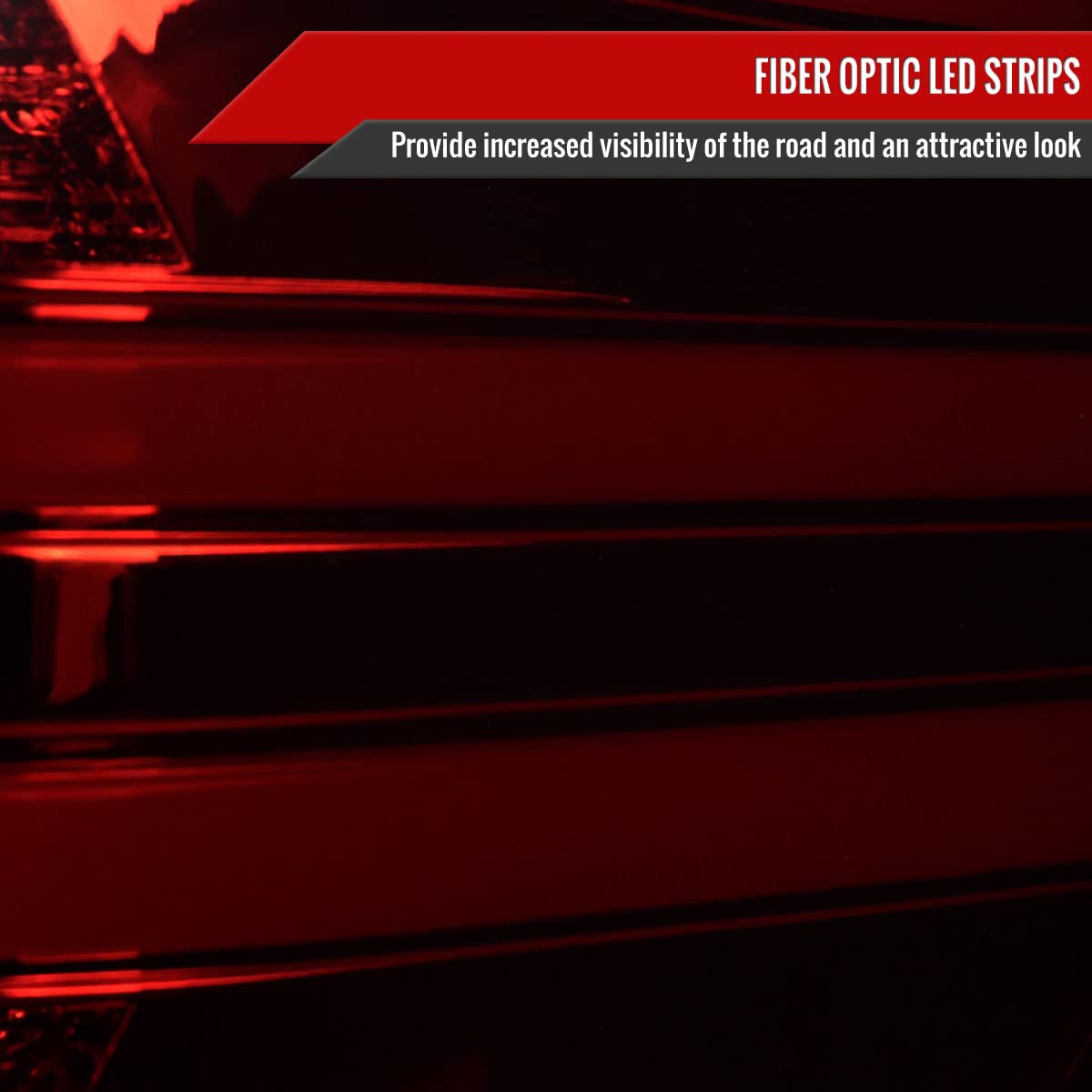 06-11 Car LED Tail Lights - Red Smoke Brake Lamps Pair for Enhanced Visibility & Style | Perfect for Night Driving & Custom Car Upgrades