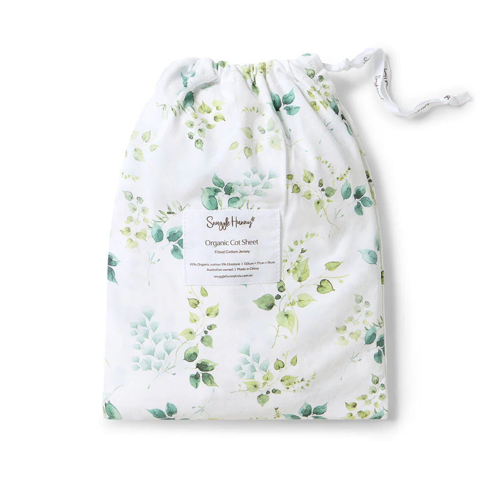 Organic Fitted Jersey Cotton Crib Sheet - Snuggle Hunny Eden Collection | Soft Baby Bedding for Nursery, Daycare & Travel