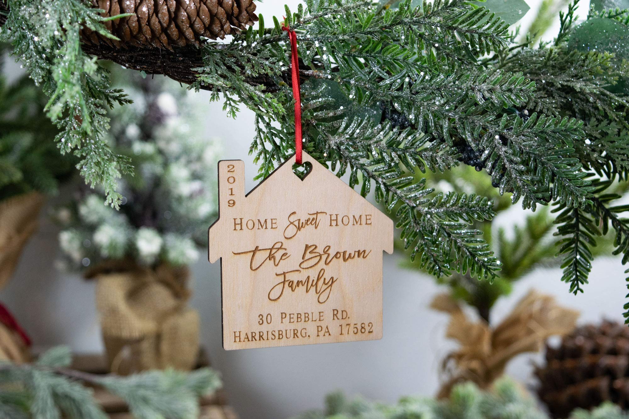 Personalized Housewarming Gift - Custom Home Ornament for New Homeowners, First Home & Real Estate Closing Gift, House Address Keepsake - Perfect for Housewarming Parties & New Home Decor