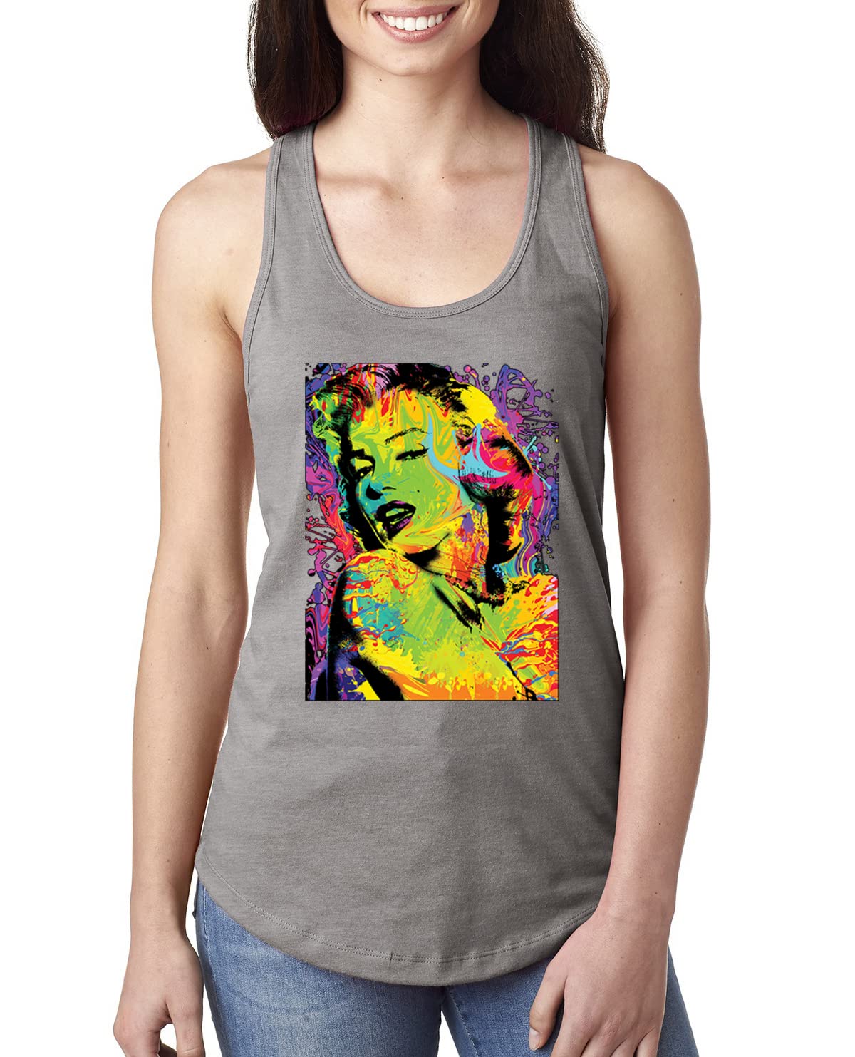 Stylish Marilyn Monroe Pop Culture Women's Racerback Tank Top - Vintage Fashion for Summer, Casual Wear & Music Festivals