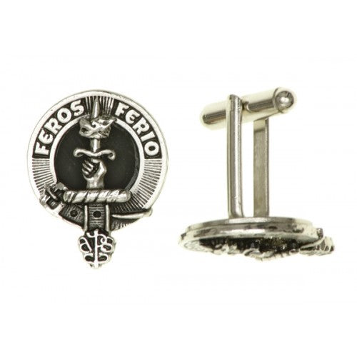 Clan Crest Cufflinks for Surnames A-L | Scottish Heritage Jewelry for Weddings & Formal Events