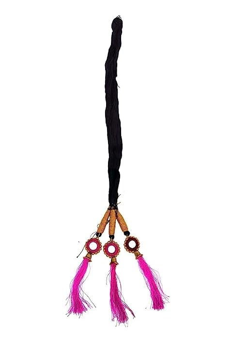 Silver Hair Parandi with Tassels for Women & Girls – Elegant Hair Accessory for Weddings, Parties & Festivals | Pack of 1