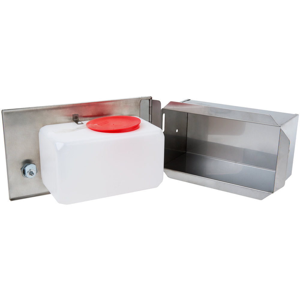 Bobrick B306 TrimLine Series 45 oz. Recessed Liquid Soap Dispenser with Satin Finish - Ideal for Commercial Restrooms, Hospitals, and Public Washrooms