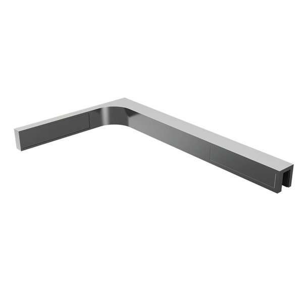 Purity L Brace for Fixed Glass Panels - Heavy Duty 8mm & 10mm Glass Support Bracket - Chrome Finish - Perfect for Shower Enclosures, Room Dividers & Glass Partitions