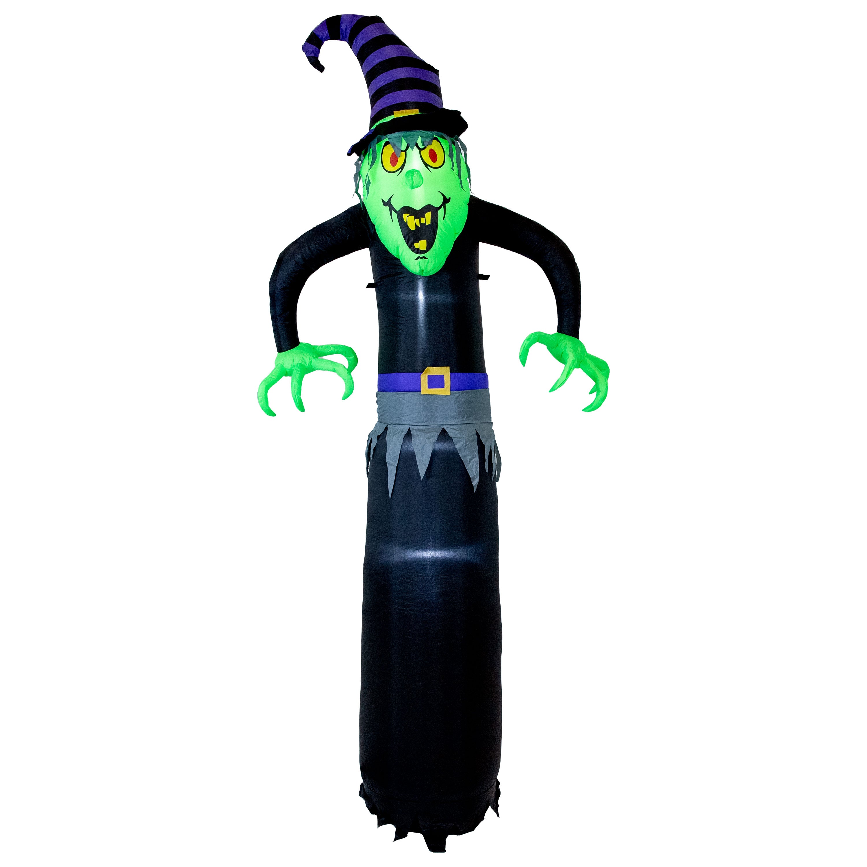 Sunnydaze 8ft Winifred the Wicked Witch Inflatable Halloween Decoration - Outdoor Yard Decor for Spooky Party & Haunted House