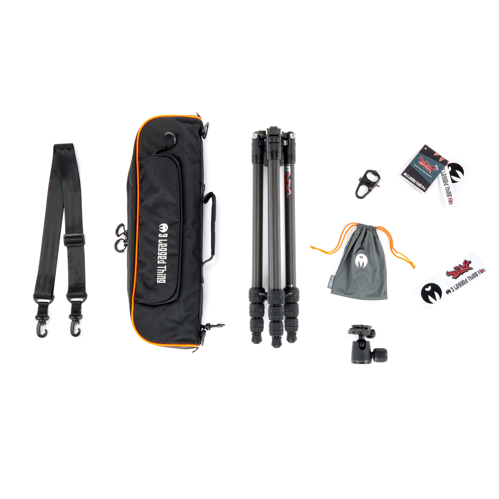 3 Legged Thing PUNKS Billy 2.0 Carbon Fiber Tripod - Lightweight Travel Tripod for Photography & Videography - Perfect for Outdoor Adventures, Vlogging, and Professional Shoots