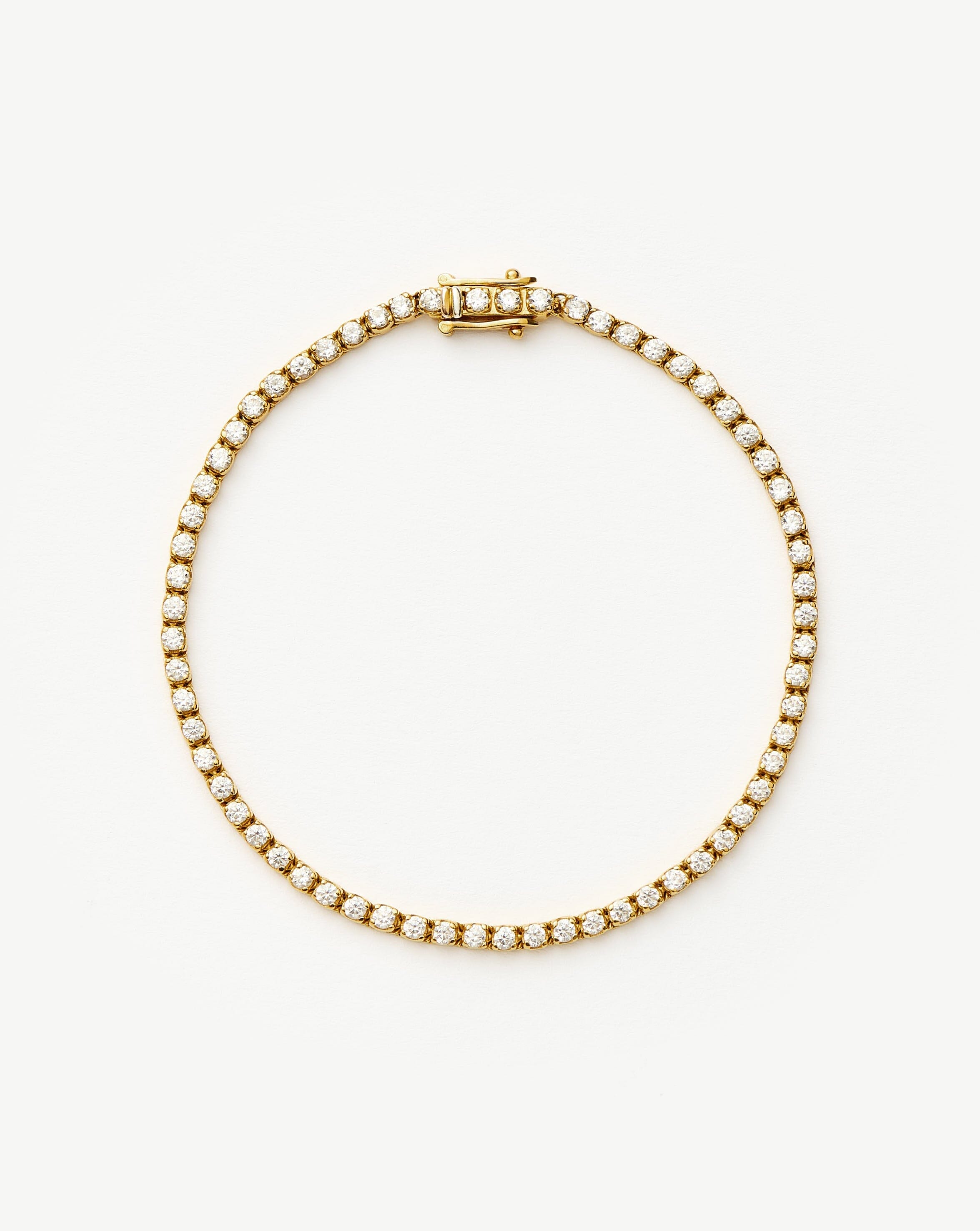 Elegant Classic Tennis Bracelet for Women - 18k Gold Vermeil Cubic Zirconia Jewelry | Perfect for Weddings, Anniversaries & Special Occasions