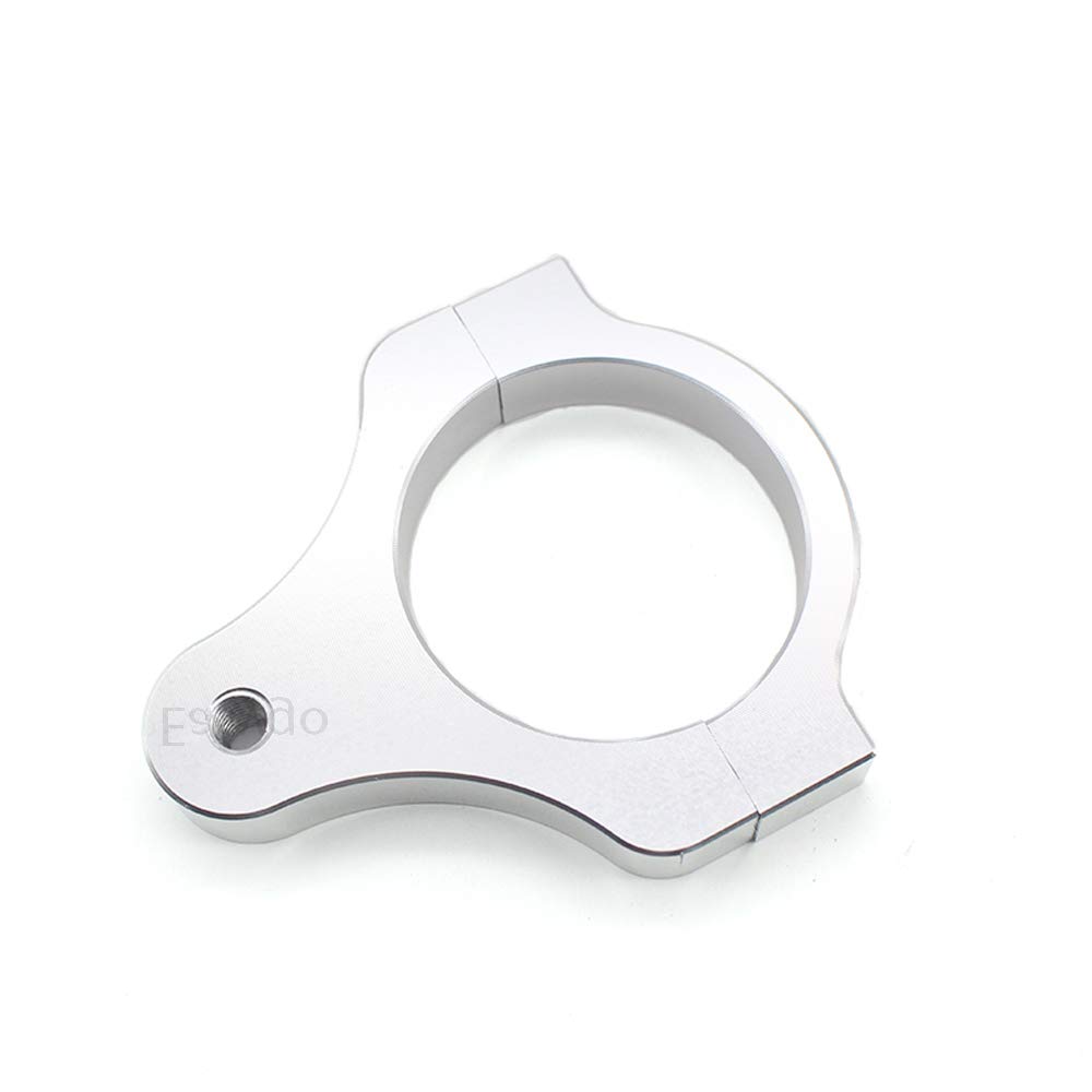 High-Quality 41mm Aluminum Motorcycle Steering Damper Fork Mounting Bracket - Silver | Durable Frame Clamp for Bike Modification & Performance Upgrade | Perfect for Off-Road, Racing & Custom Motorcycle Builds