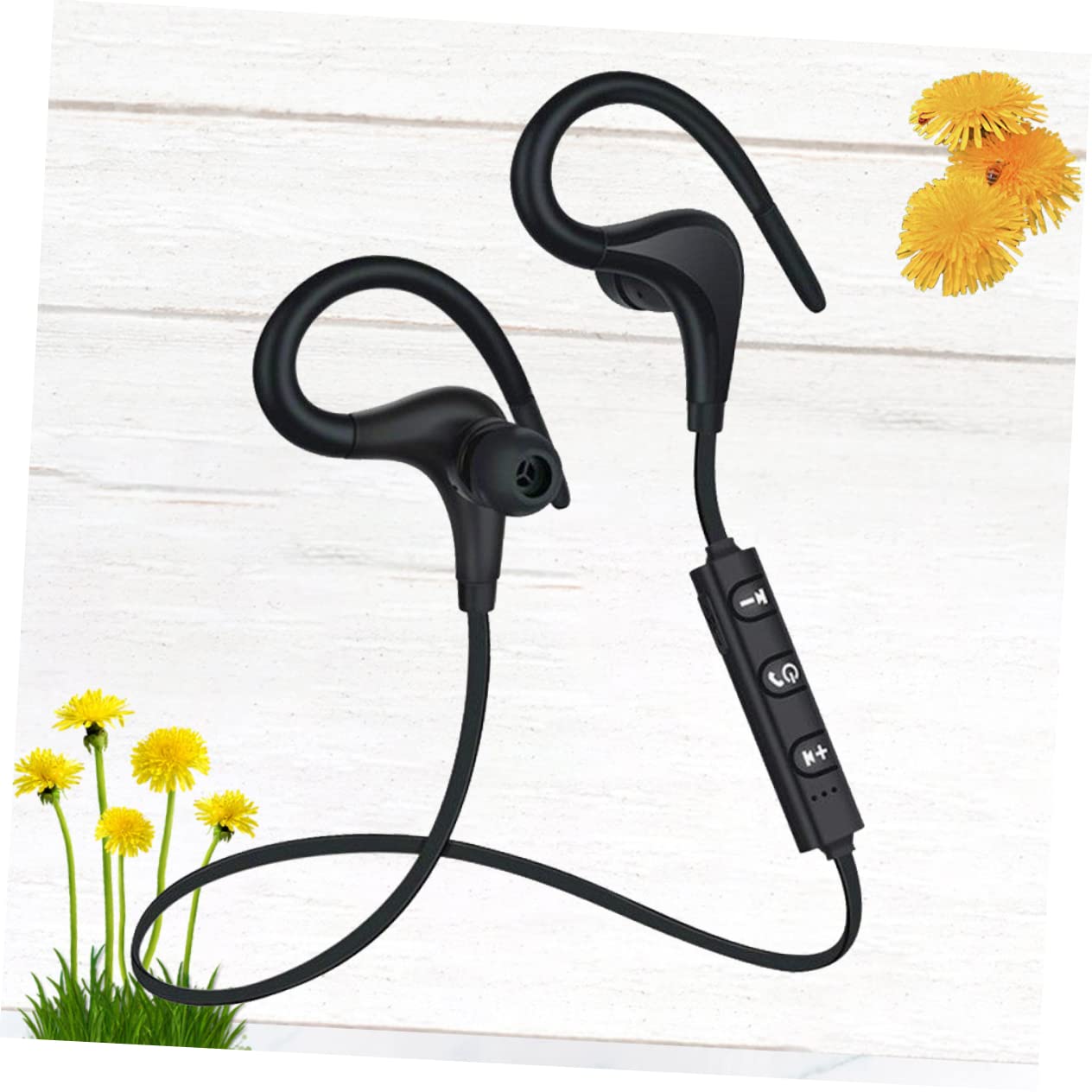 Hemobllo Wireless Sport Headphones - Bluetooth Over-Ear Headset with Earhook, Stereo Sound for Running, Gym & Workout - Black
