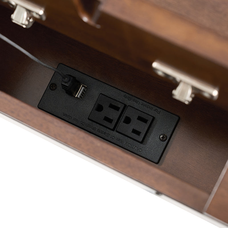 3-Drawer Nightstand with Built-In USB Outlets & Power Strip - Modern Bedside Table for Charging Devices - Perfect for Bedrooms, Guest Rooms & Small Spaces