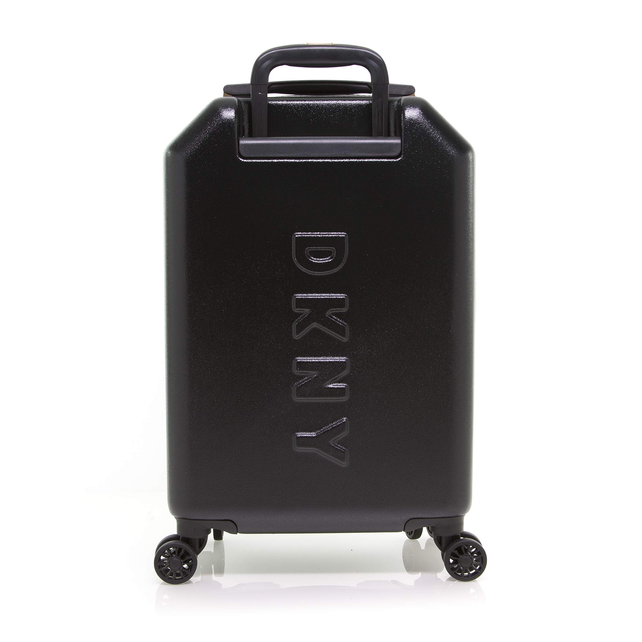 DKNY Chaos 22-Inch Hardside Spinner Luggage with TSA Lock - Black Carry-On Suitcase for Travel, Business Trips & Weekend Getaways