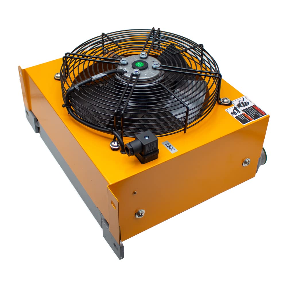 AF Series Hydraulic Aluminum Oil Cooler - 100L/MIN Air Cooled Oil Radiator with Plate-Fin Design, 110V AC (AH1012T-CA) | Ideal for Industrial Machinery, Construction Equipment & Hydraulic Systems Cooling