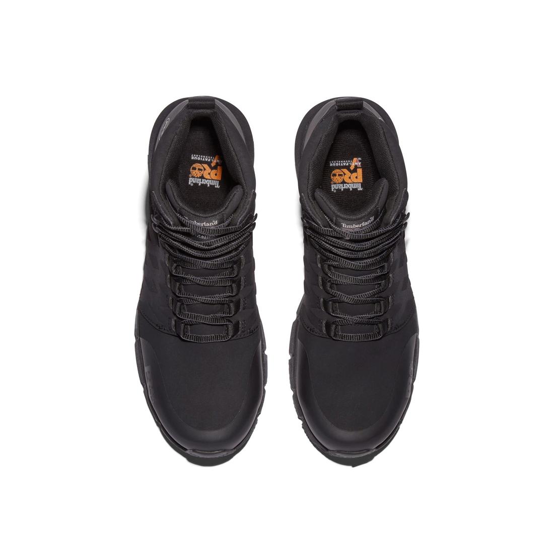 Radius Composite Toe Work Boots for Men - Black Safety Shoes with Slip & Oil Resistant Sole - Ideal for Construction, Warehouse & Industrial Work