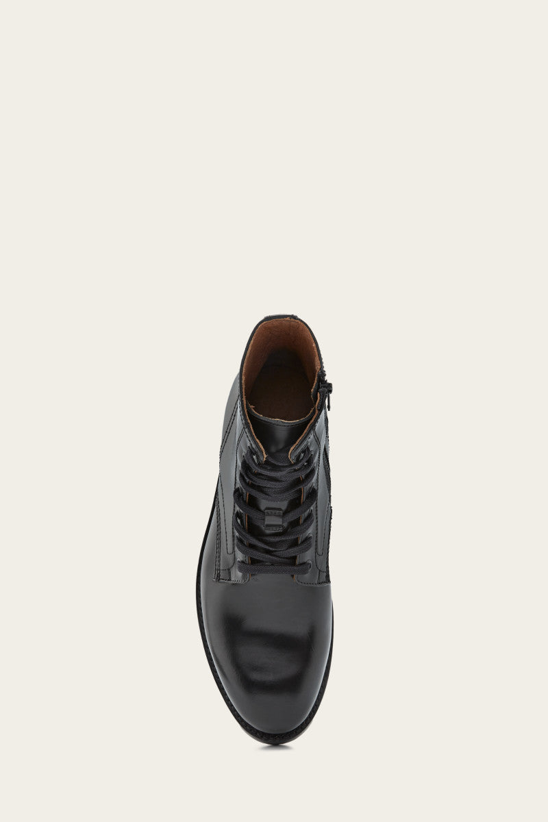 Bowery Lace Up Jet Black Dress Shoes for Men - Stylish Formal & Business Oxfords - Perfect for Weddings, Office & Special Occasions