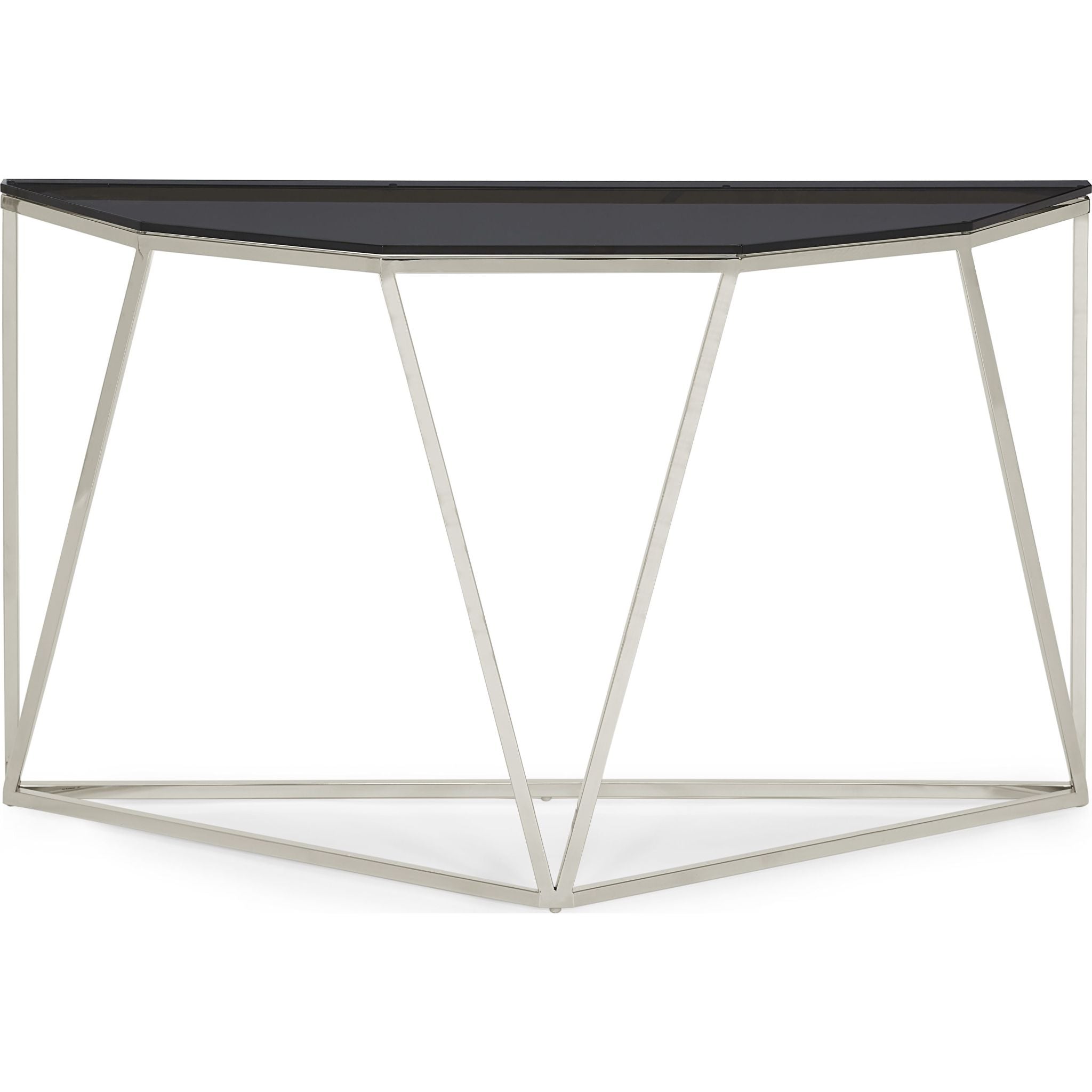Aria Modern Smoked Wood Console Table - Entryway Sofa Table for Hallway, Living Room & Bedroom Decor