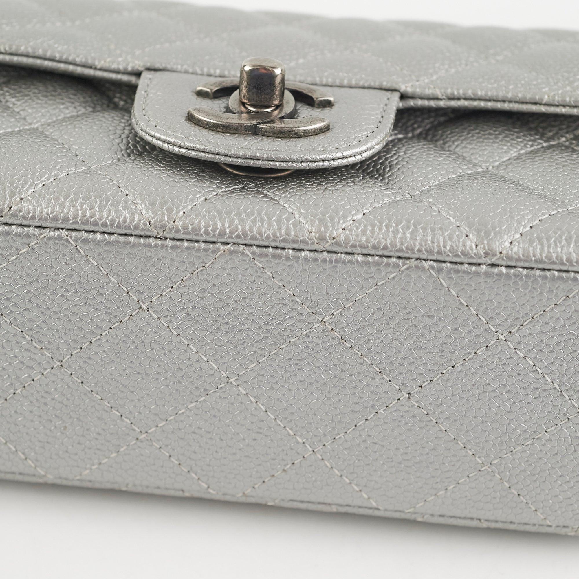 Chanel Mini Rectangular Caviar Silver Handbag - Luxury Designer Crossbody Bag for Women | Perfect for Evening Parties, Date Nights & Special Occasions