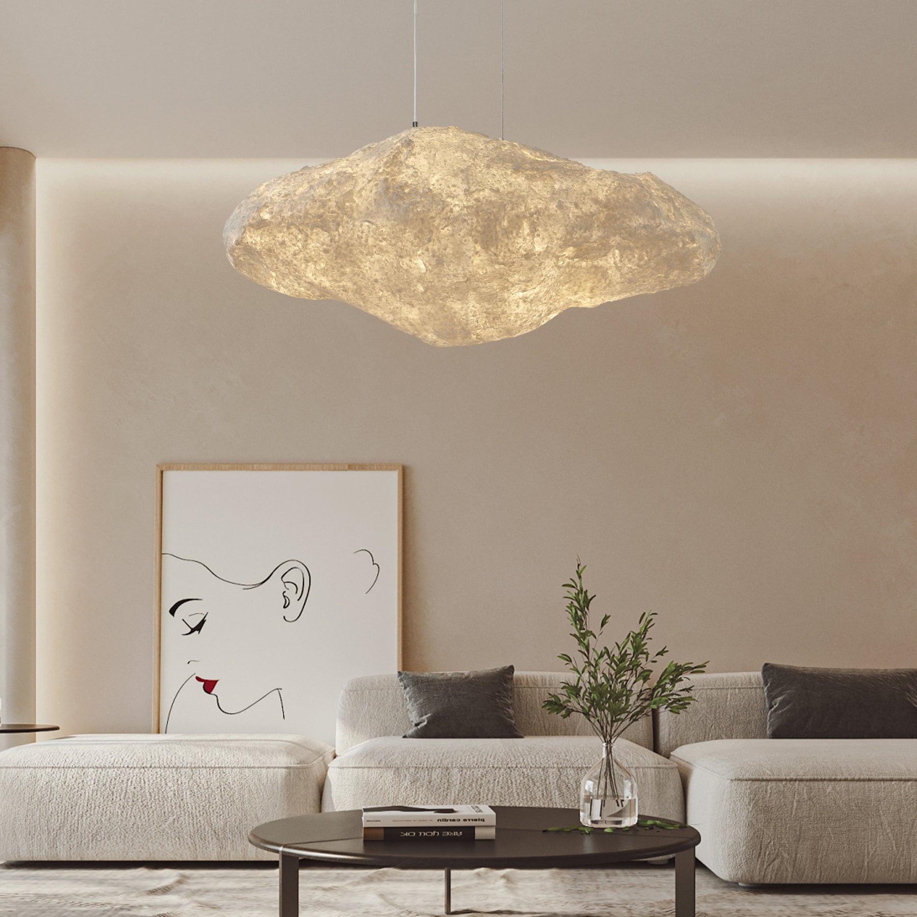 Chris Cloud Pendant Lamp - Modern Ceiling Light for Bedroom, Living Room & Nursery - Soft Glow LED Lighting Fixture for Home Decor