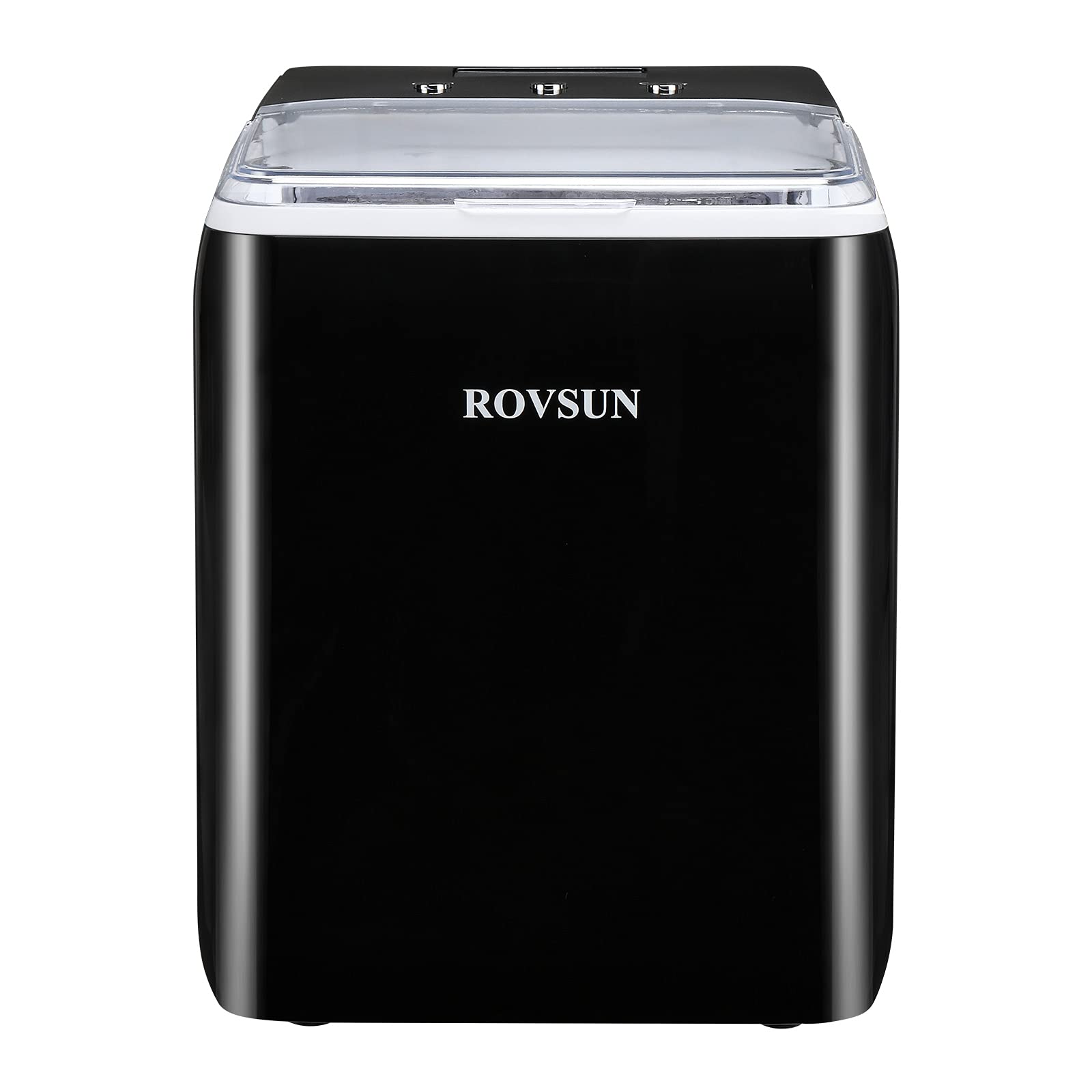 Bonnlo 44lbs/24H Countertop Ice Maker Machine - Compact & Portable Ice Maker with Ice Basket for Home, Office, Kitchen, Bar - Perfect for Parties, Cocktails & Outdoor Events (Black)