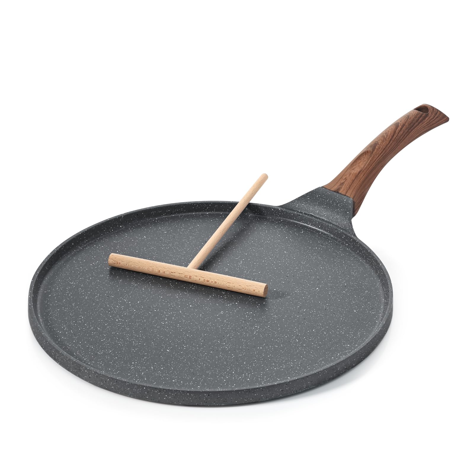 **SENSARTE 10-Inch Nonstick Crepe Pan - Swiss Granite Coating, Induction Compatible, PFOA Free - Perfect for Pancakes, Dosas, Flatbreads & More**    **Use Cases:** Ideal for making crepes, pancakes, dosas, omelets, quesadillas, and other delicate dishes with effortless nonstick performance.