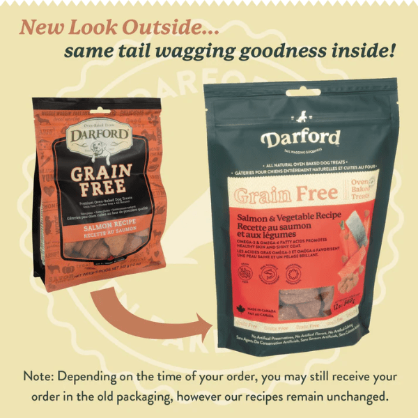 Darford Grain Free Salmon Recipe Oven Baked Dog Treats - Healthy Natural Dog Snacks for Training & Rewards - Perfect for Small, Medium & Large Breeds