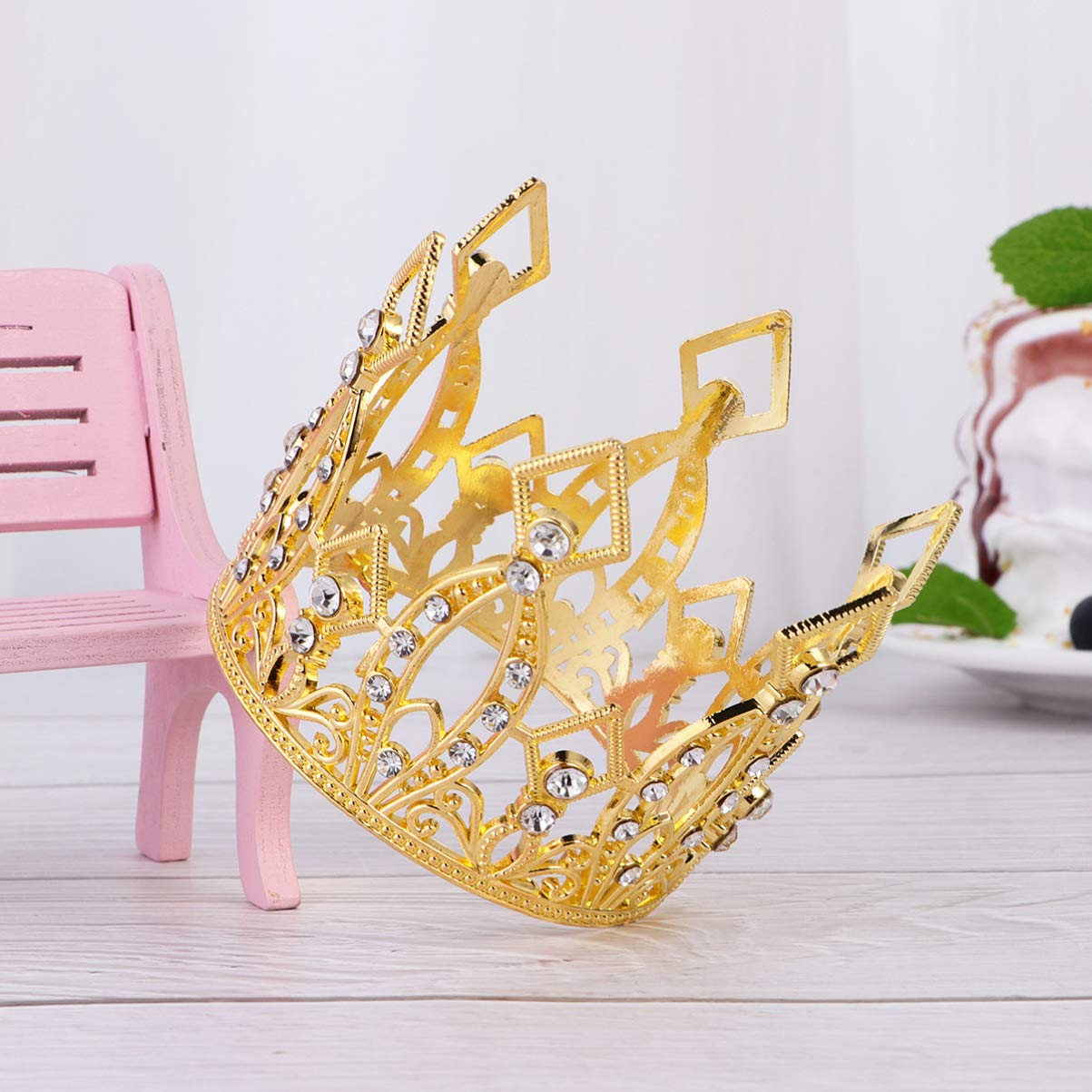 6 Pcs Baptism Cake Decorations Set - Turban Headbands for Birthday, Wedding & Dessert Crowns | Perfect for Girls' Parties, Baby Showers & Special Events