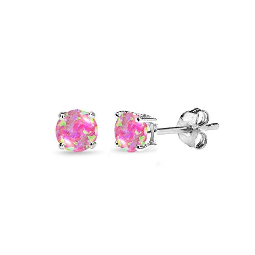 4mm Pink Opal - Silver