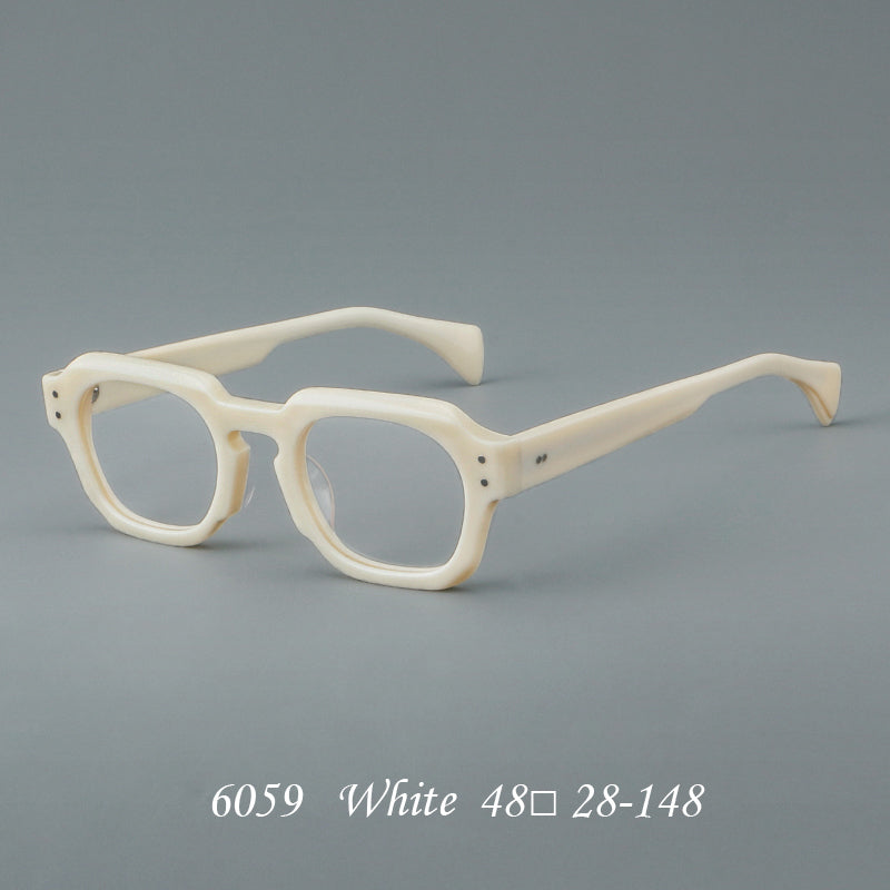 Vintage Retro Round Plate Glasses Frame 6059 - Classic Eyewear for Men & Women - Perfect for Reading, Fashion, and Everyday Use