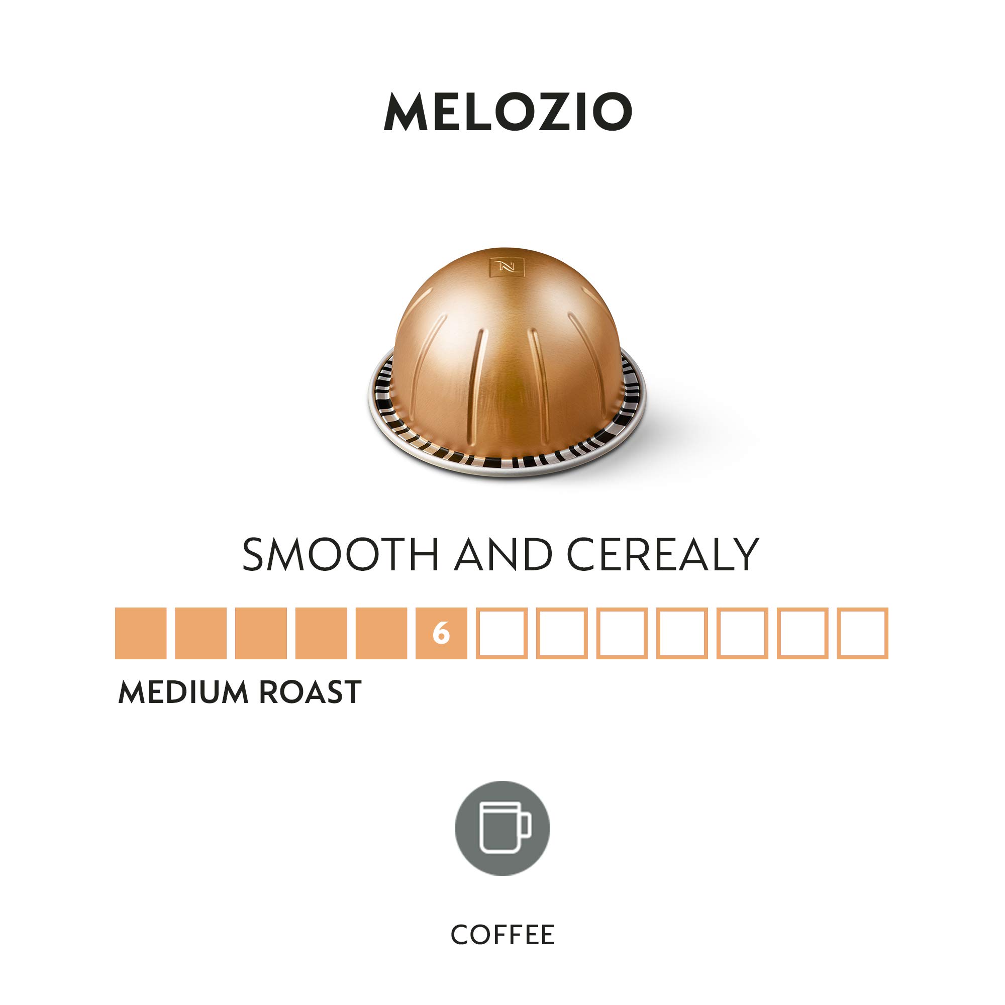 Nespresso VertuoLine Espresso & Coffee Pods Variety Pack - 50 Capsules + 30 Melozio Pods for Bold & Smooth Brews | Perfect for Home & Office Coffee Machines