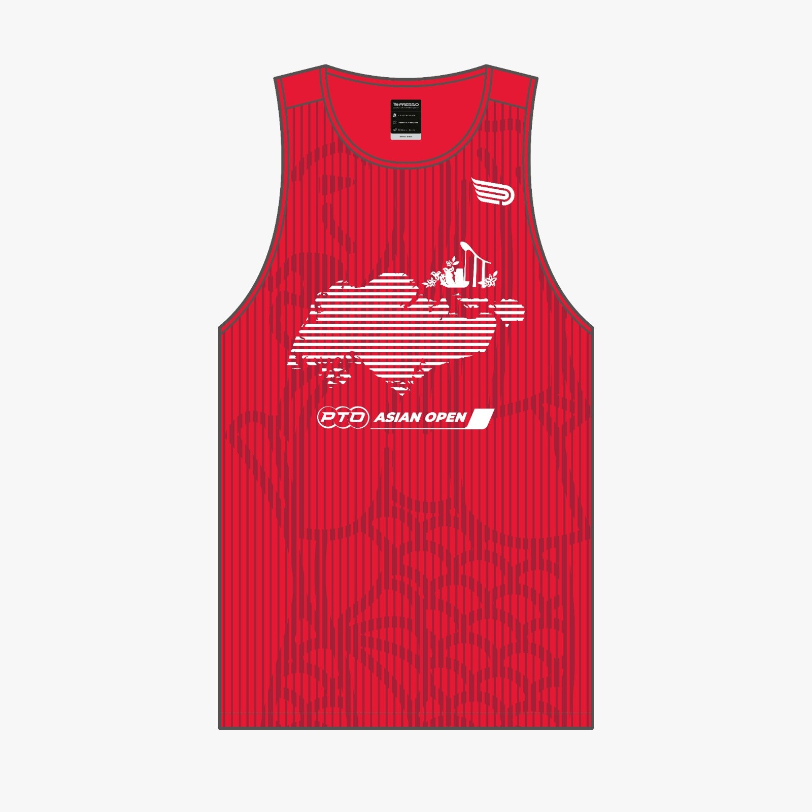 Pressio Men's Performance Singlet - Breathable & Lightweight Workout Tank Top for Running, Gym & Training - Red