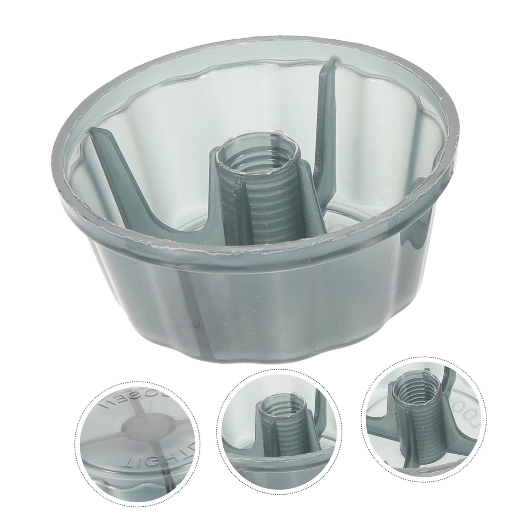 5-Pack Plastic Floor Fan Blade Nut Covers - 4.5x4.5cm Light Grey Replacement Parts for Fan Maintenance & Repair - Perfect for Home, Office, and Workshop Cooling Systems