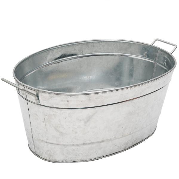 Achla Designs Galvanized Metal Tub 51M C 55 - Perfect for Farmhouse Decor, Garden Planters & Rustic Home Decorating