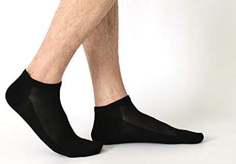 October Elf Men's Crew Ankle Thin Cotton Dress Socks - Breathable Short Athletic Socks for Work, Business & Casual Wear
