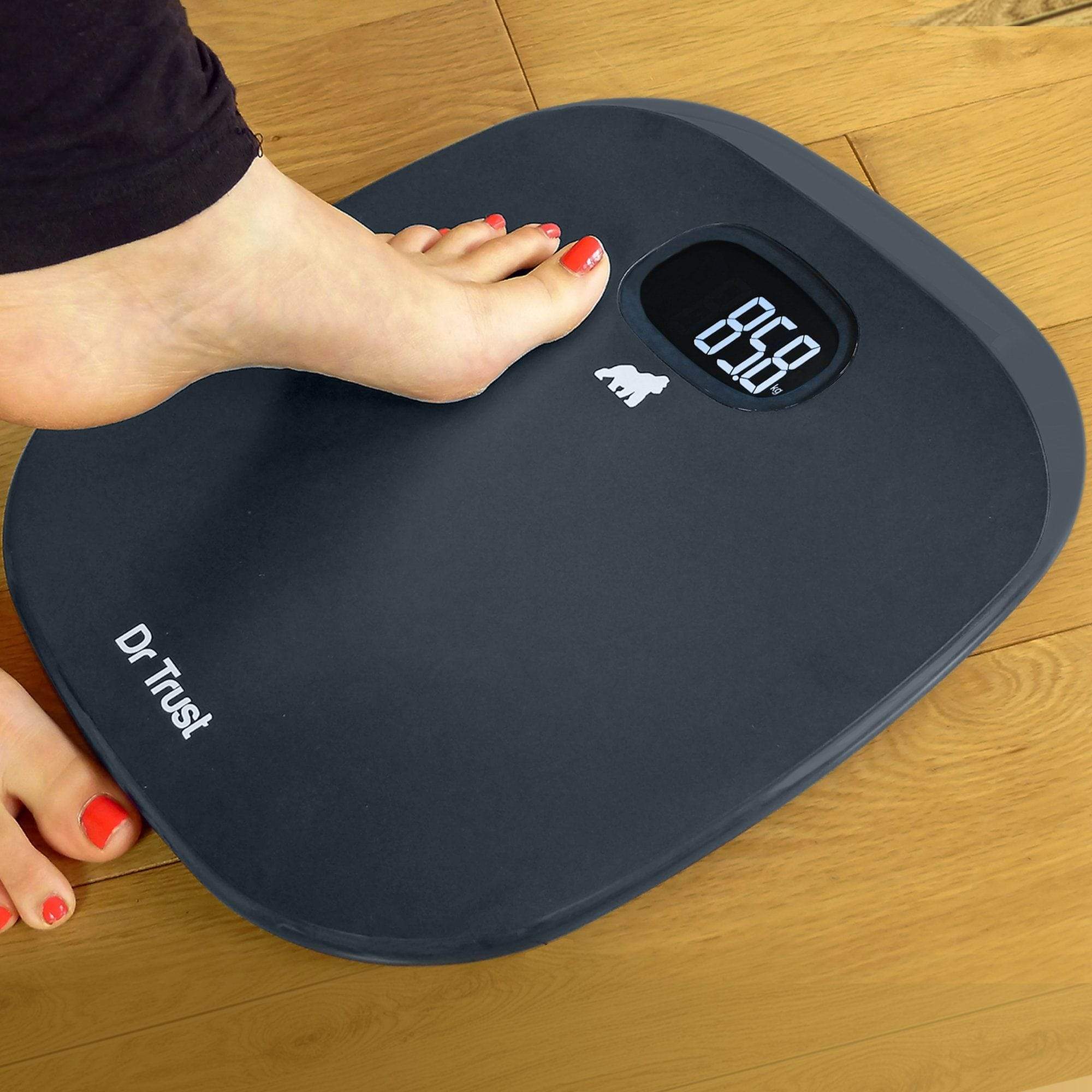 Dr Trust USA ABS Absolute Personal Scale - Digital Bathroom Scale with High Precision, Grey - Perfect for Home, Gym & Health Tracking