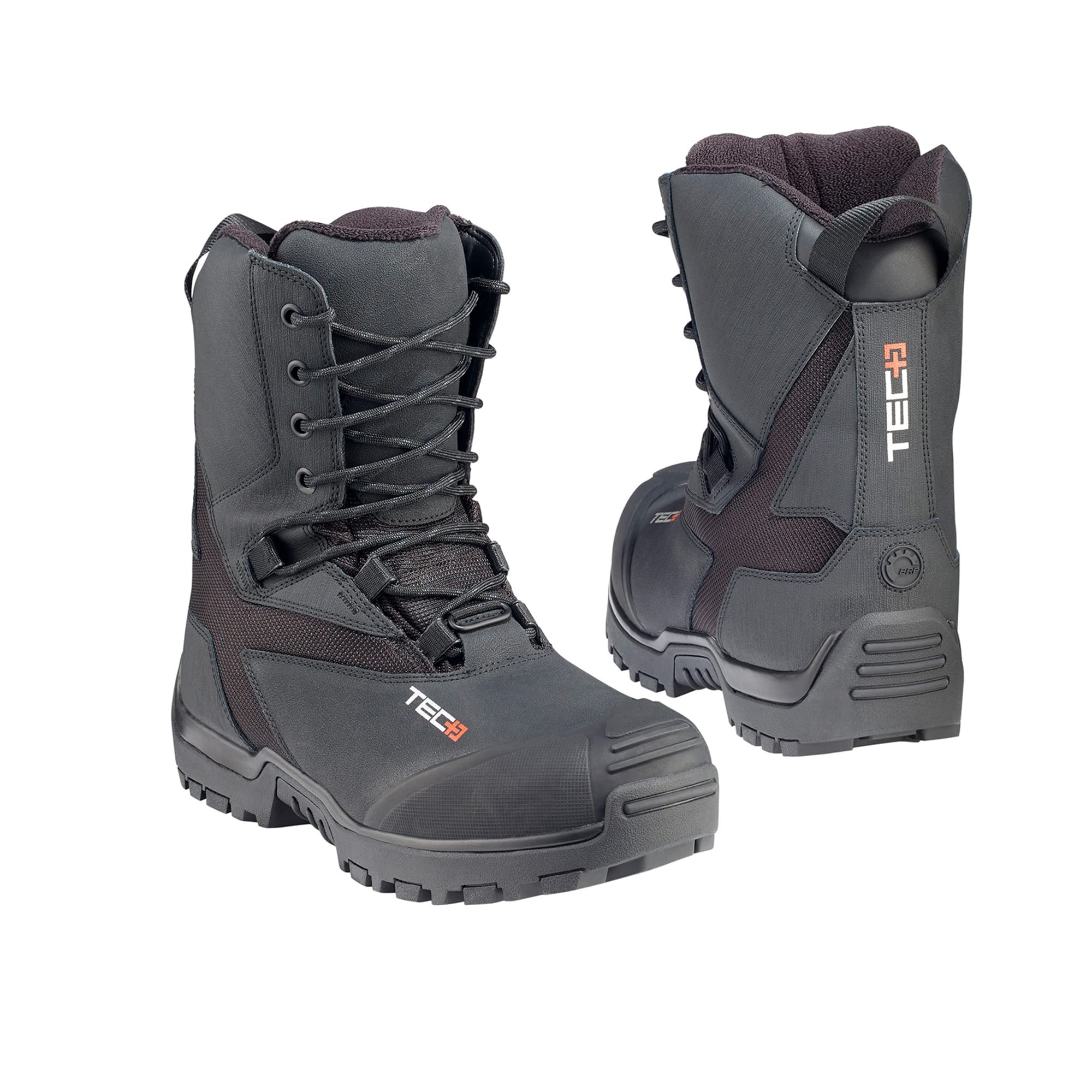 Ski-Doo TEC+ Unisex Snowmobile Boots - Size 9 Black - Waterproof Winter Boots for Snowmobiling & Cold Weather Adventures