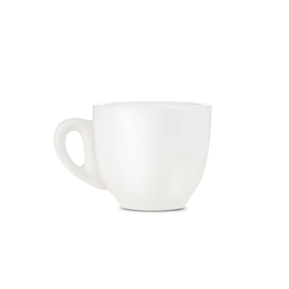 Premium White Porcelain Espresso Cup & Saucer Set (2oz/70ml) - Barista Quality Coffee Cups for Home & Café Use - Perfect for Espresso, Cappuccino, and Latte