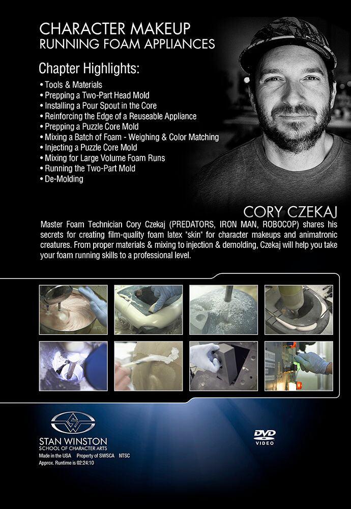 Stan Winston Studio Character Makeup Running Foam Appliances DVD - Professional Special Effects Makeup Tutorial for Halloween & Cosplay