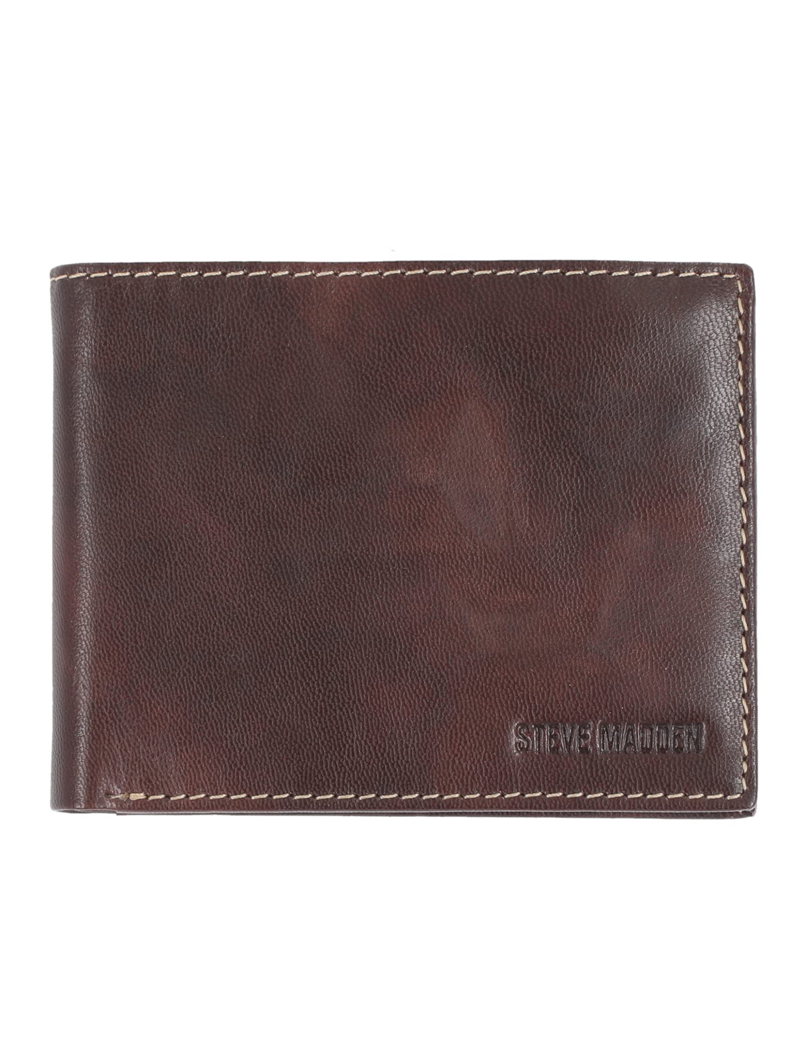 Steve Madden Men's Slim Leather Wallet with Extra Capacity & Flip Pockets - RFID Blocking Bifold Wallet for Credit Cards & Cash - Perfect for Business, Travel & Everyday Use