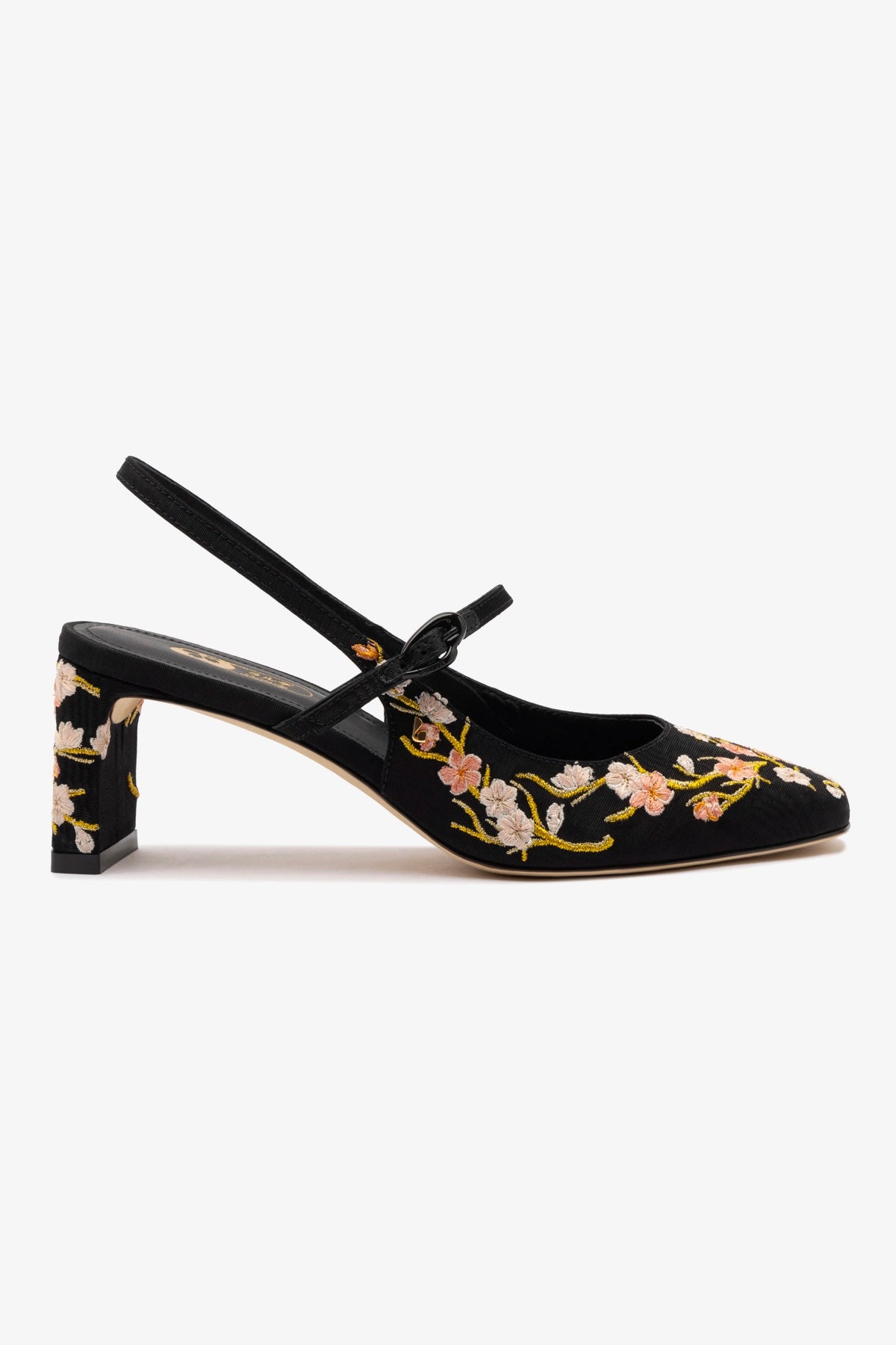 Georgina Pump Women's Shoes - Black Sakura Printed Fabric Flats for Casual Wear & Office Outfits | Comfortable & Stylish Everyday Footwear