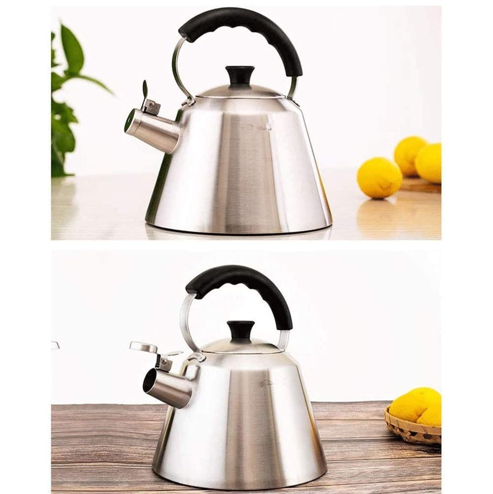 Stainless Steel Whistling Tea Kettle - 3L Large Capacity Stovetop Teapot with Anti-Scald Handle & Automatic Whistle - Perfect for Home, Office & Camping Tea Brewing